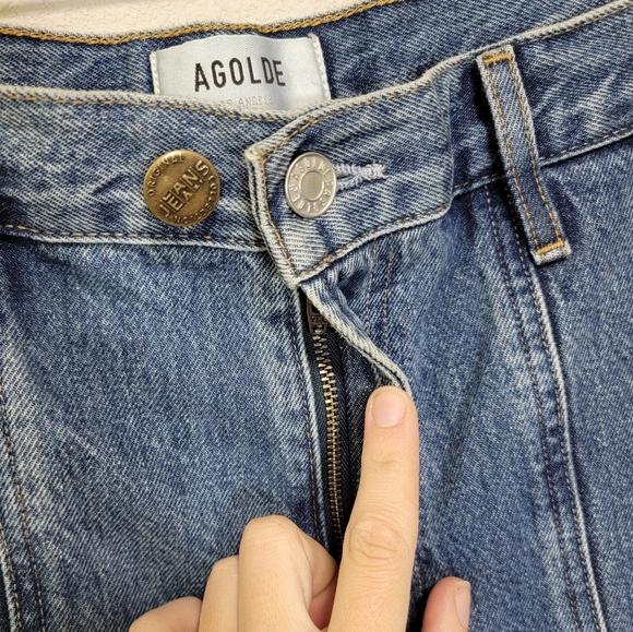 Agolde Cooper Cargo carpenter denim jeans in light wash - Picture 5 of 12